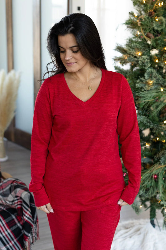 Cozy V-Neck Top & Jogger Set