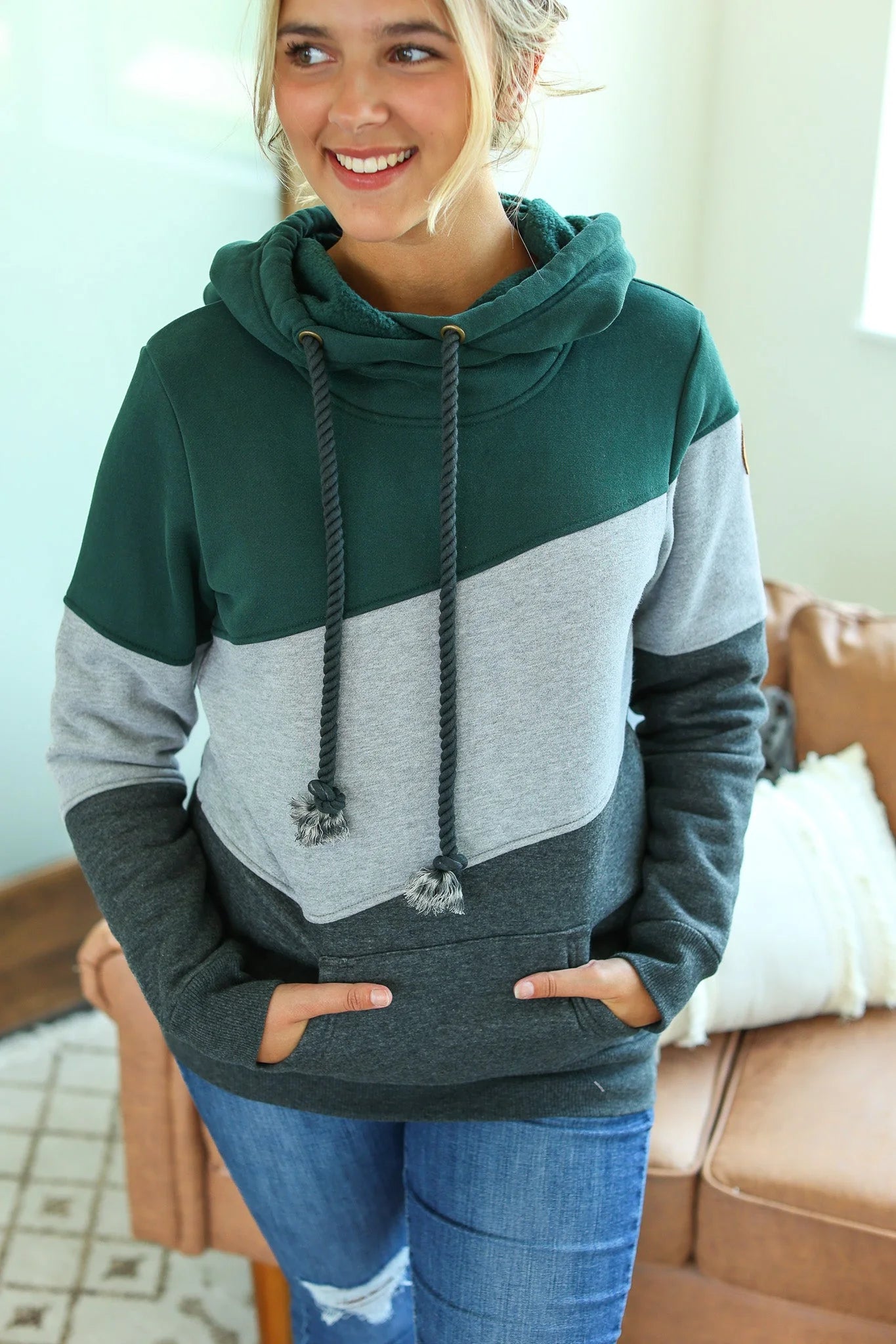 Trio Block Pullover Hoodie