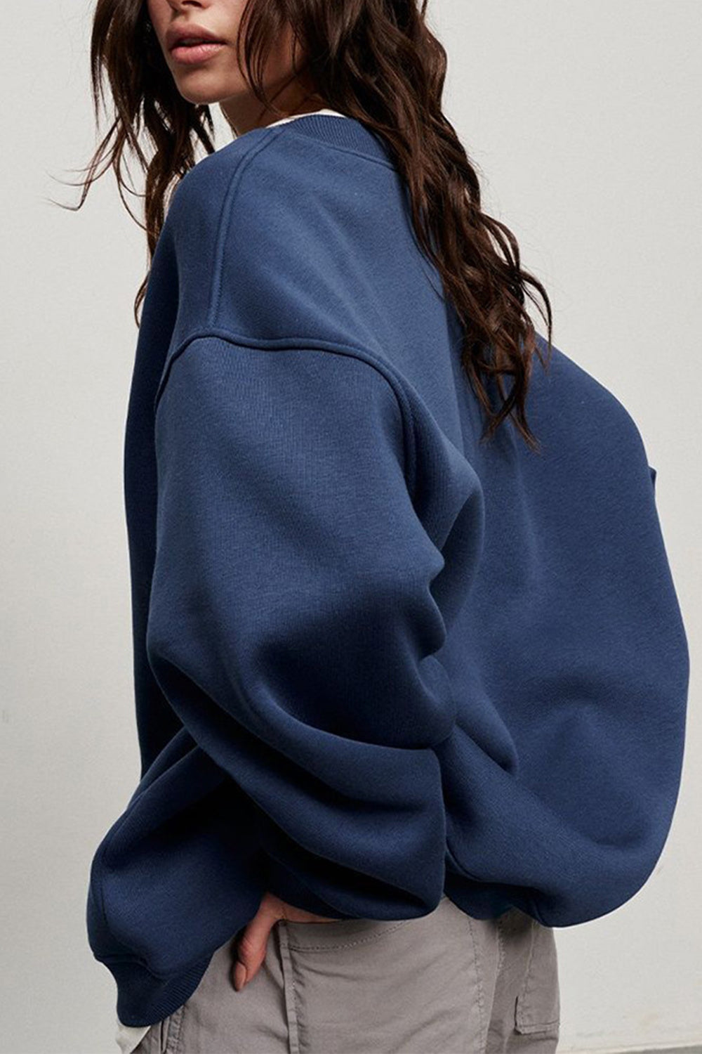 Oversized Fit Round Neck Sweatshirt