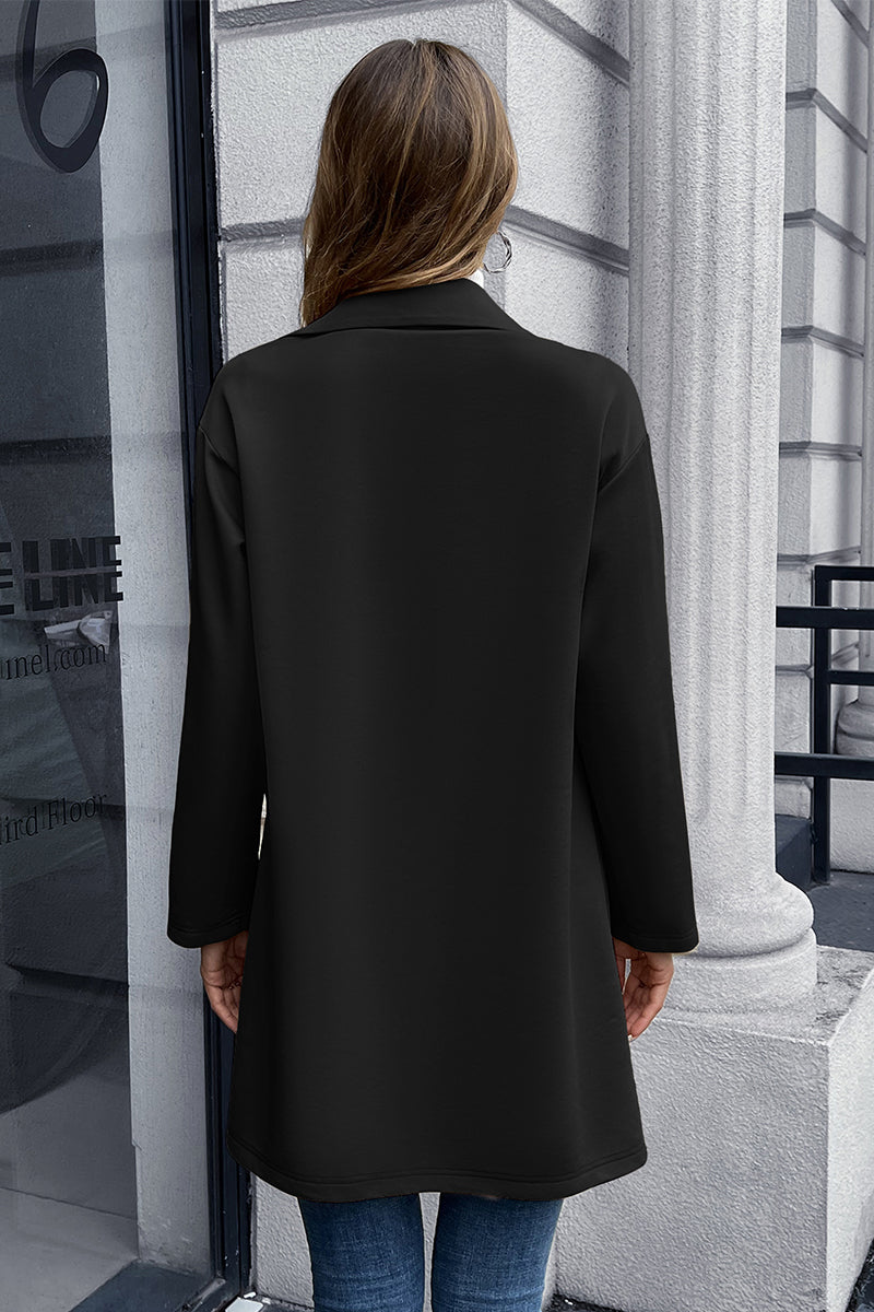 Lapel Collar Long Blazer