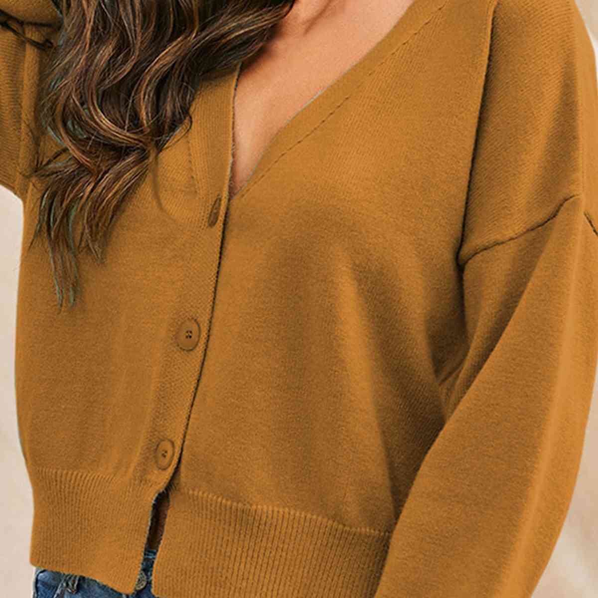 V-Neck Button Up Cardigan
