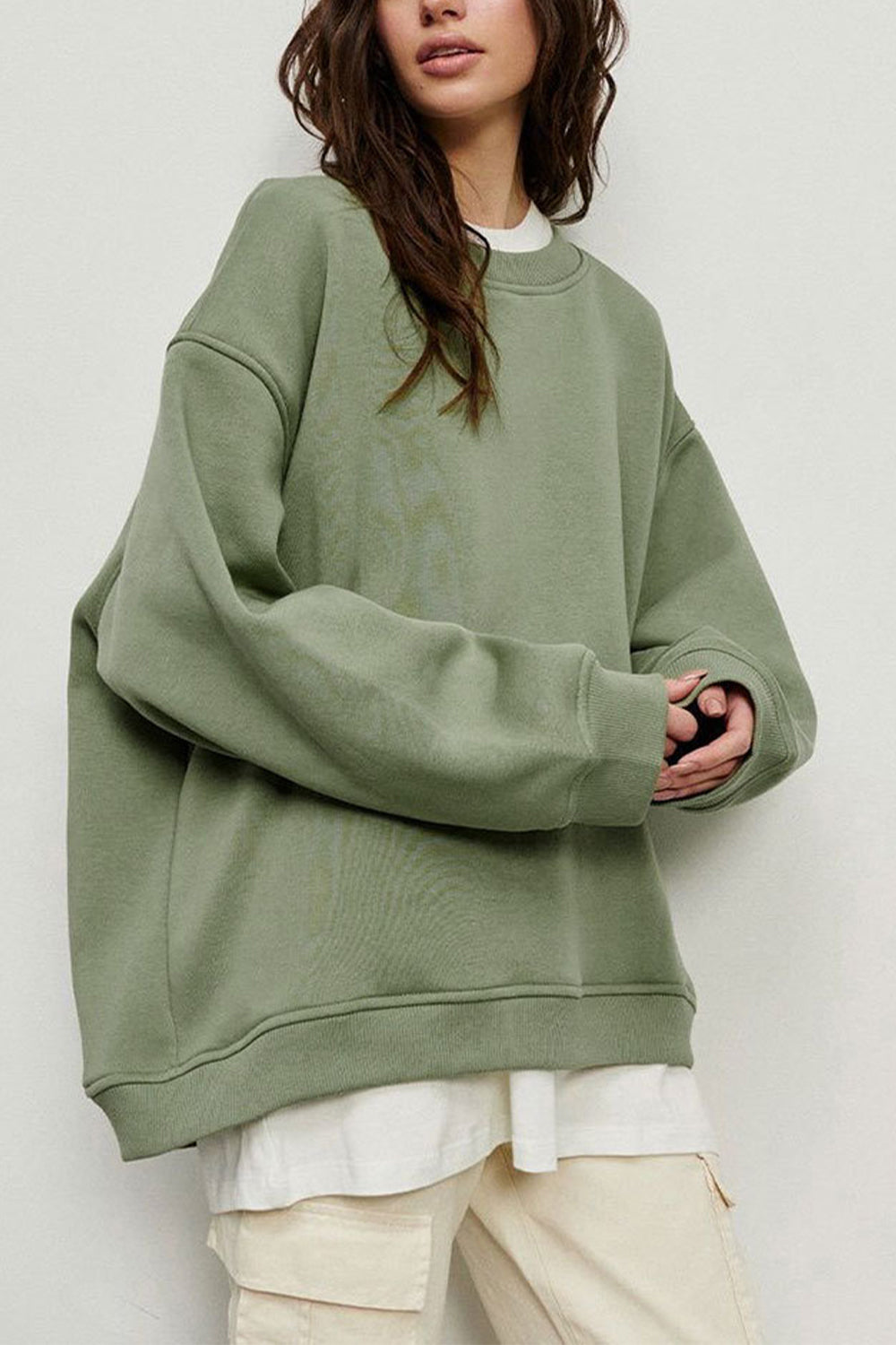 Oversized Fit Round Neck Sweatshirt