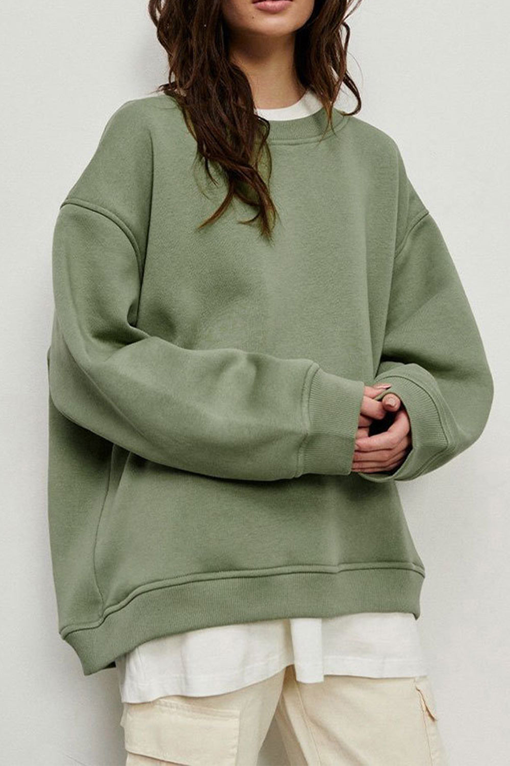 Oversized Fit Round Neck Sweatshirt
