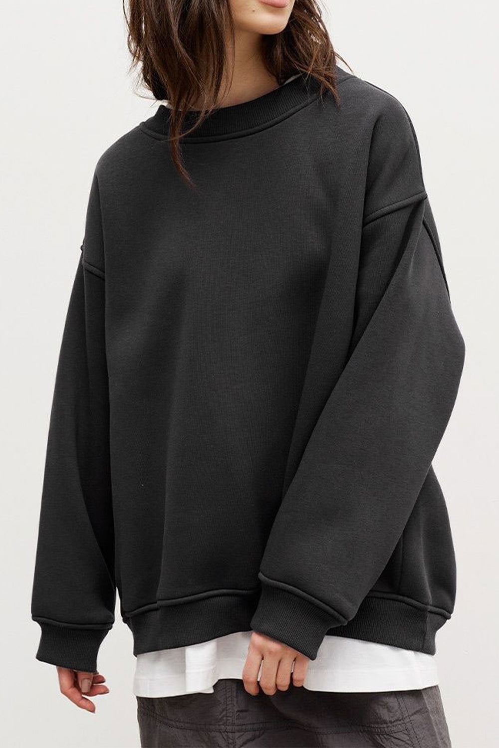 Oversized Fit Round Neck Sweatshirt
