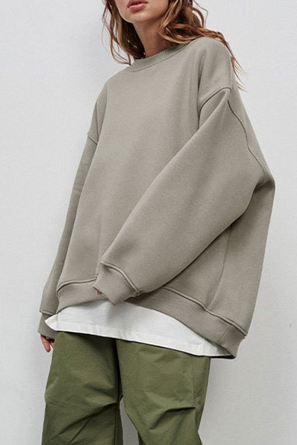 Oversized Fit Round Neck Sweatshirt