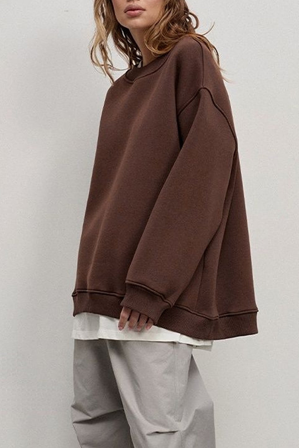 Oversized Fit Round Neck Sweatshirt