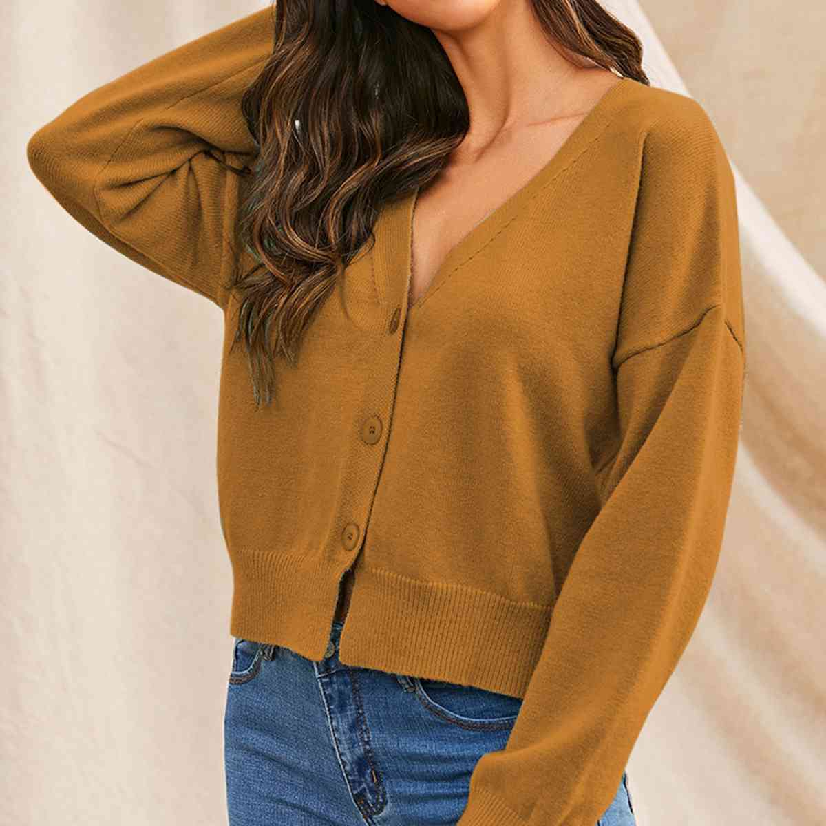 V-Neck Button Up Cardigan