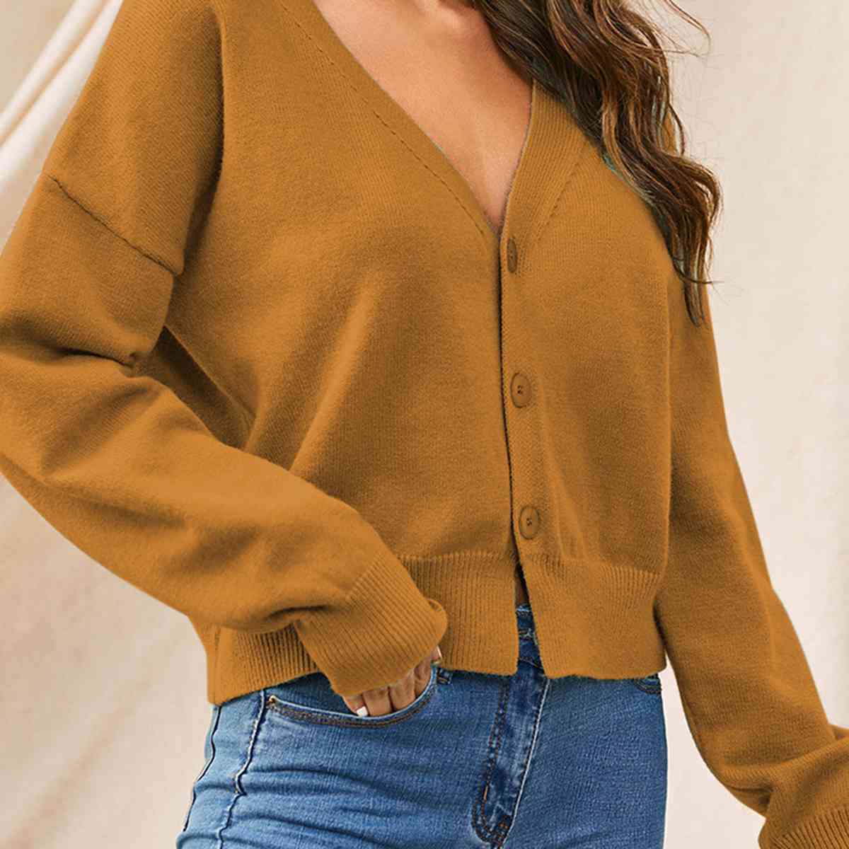 V-Neck Button Up Cardigan
