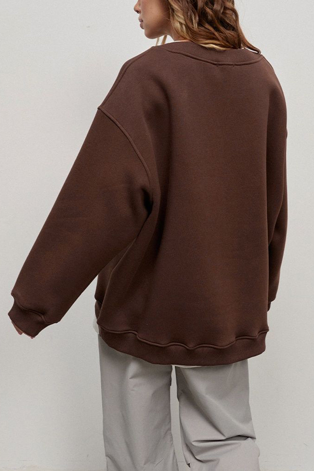 Oversized Fit Round Neck Sweatshirt