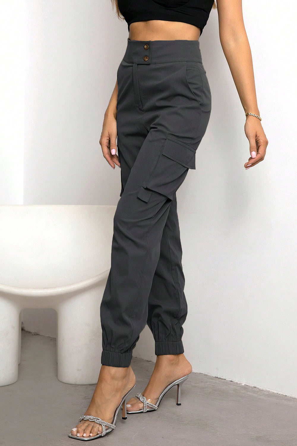 High Waist Jogger Cargo Pants