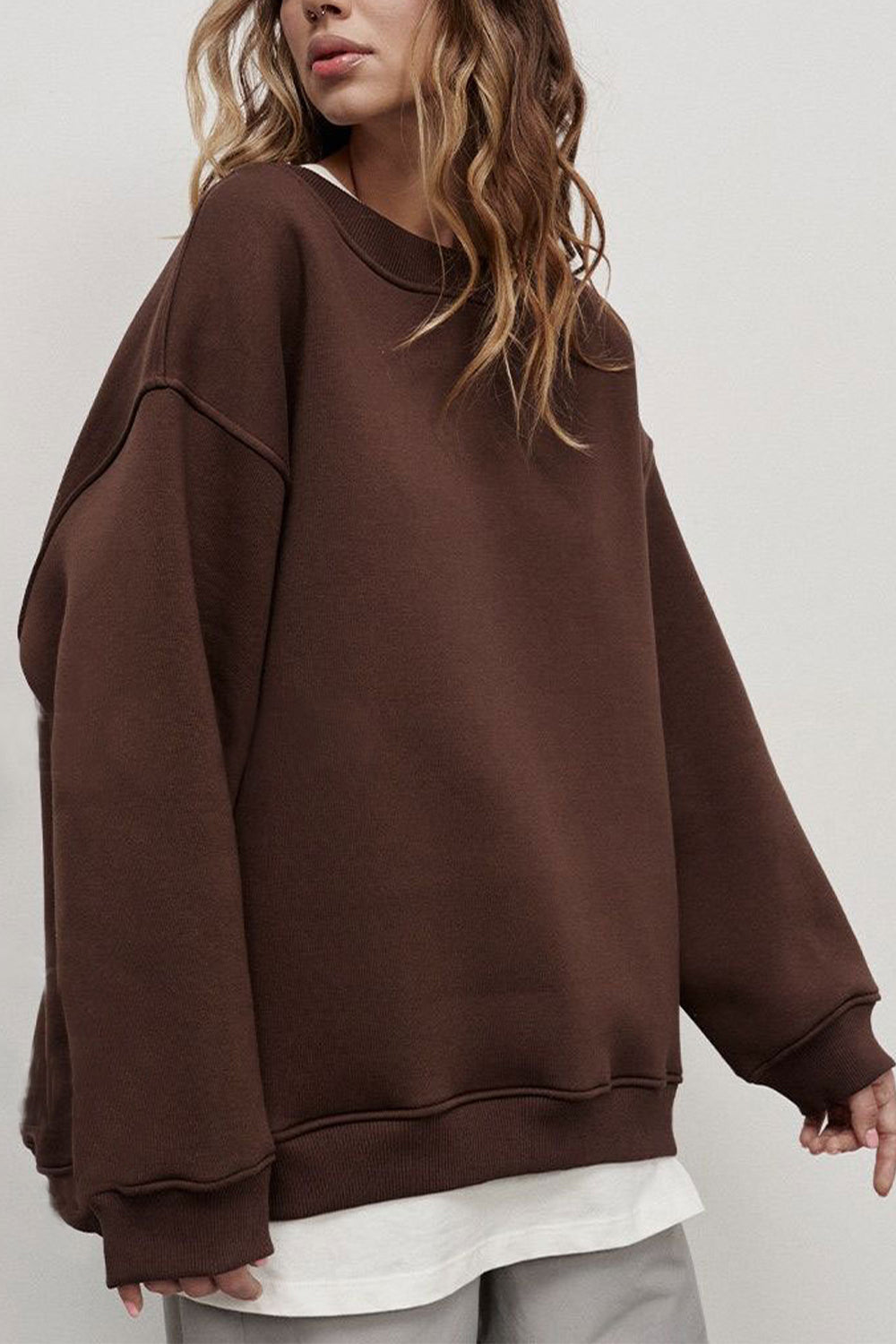 Oversized Fit Round Neck Sweatshirt