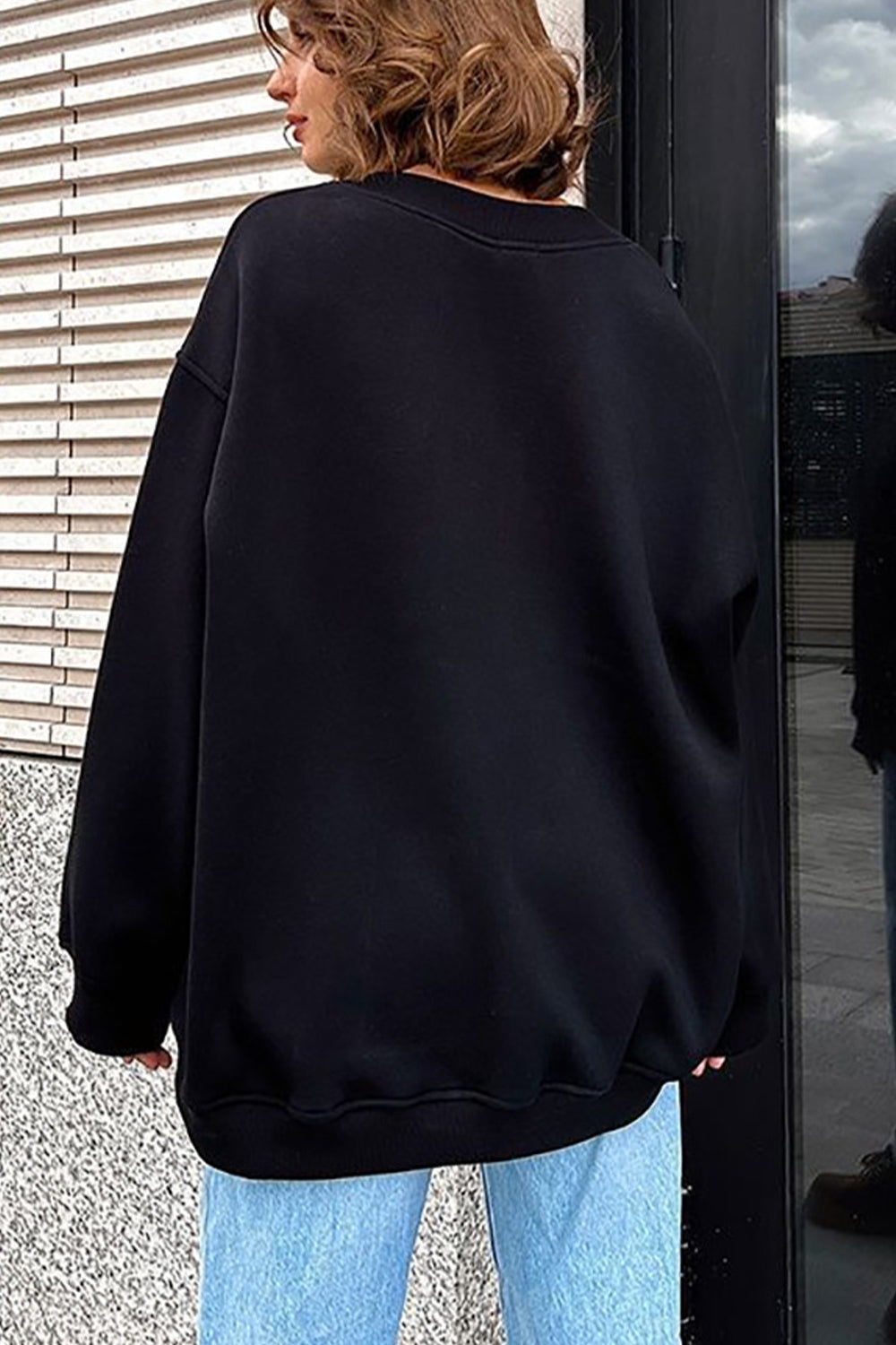 Oversized Fit Round Neck Sweatshirt