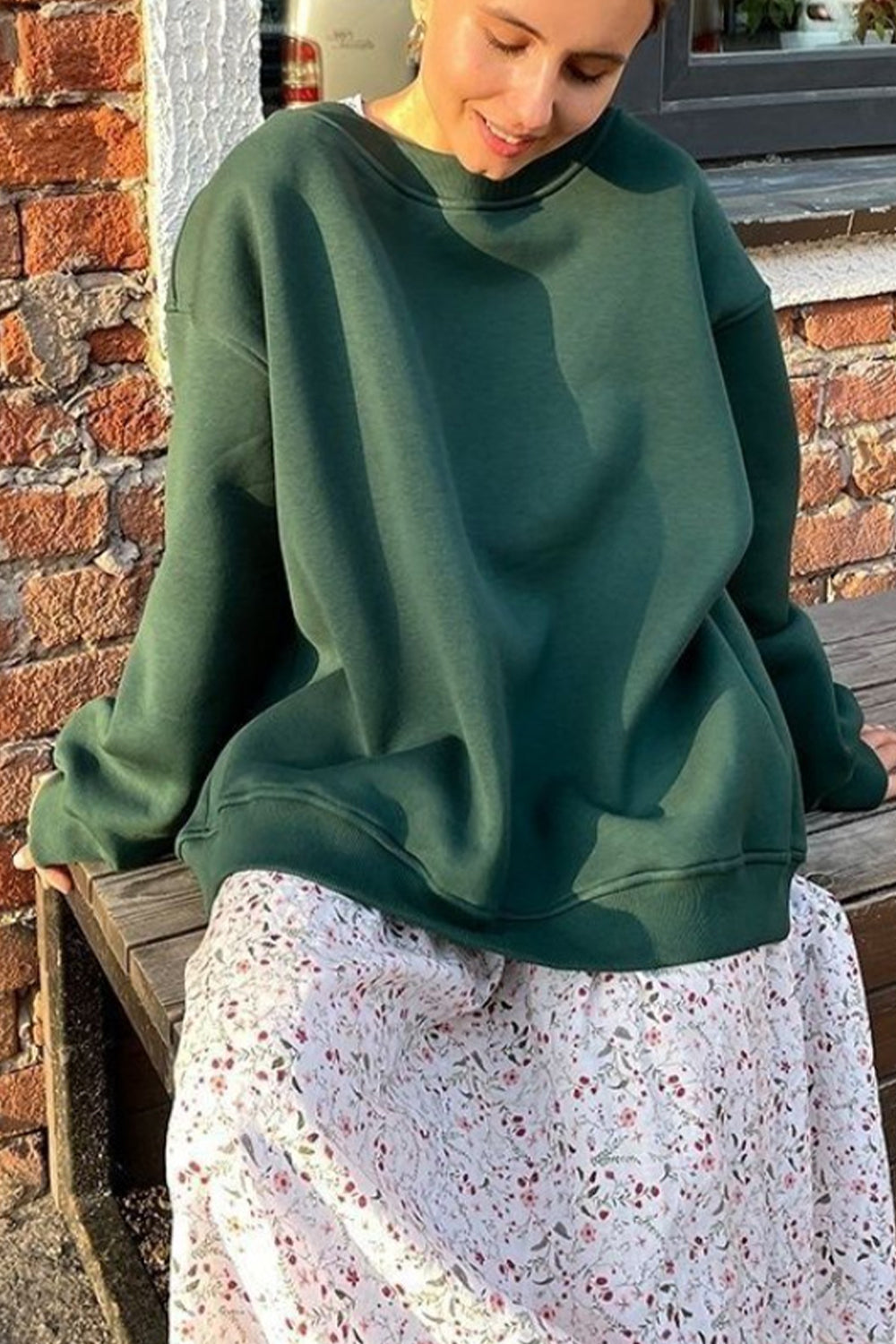 Oversized Fit Round Neck Sweatshirt
