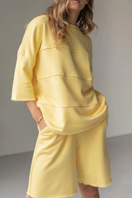 Long Sleeve Top and Shorts Set
