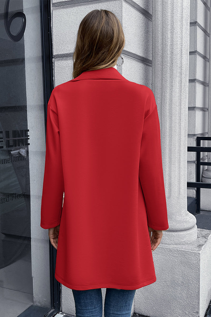 Lapel Collar Long Blazer