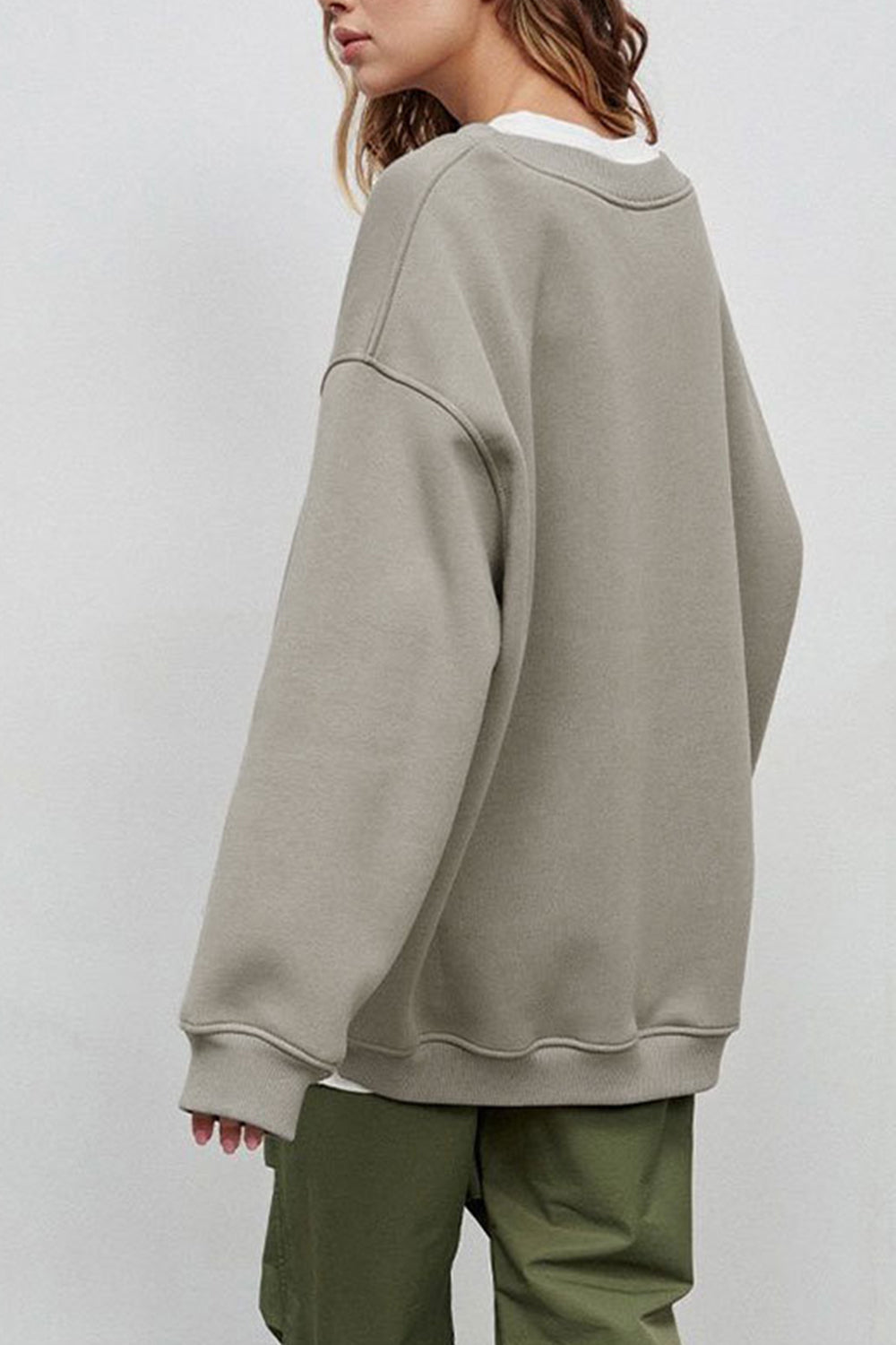 Oversized Fit Round Neck Sweatshirt