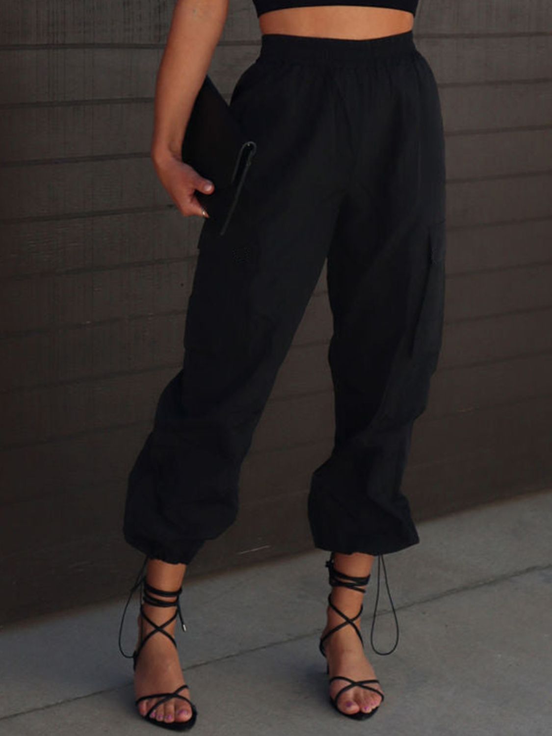 High Waist Drawstring Pants