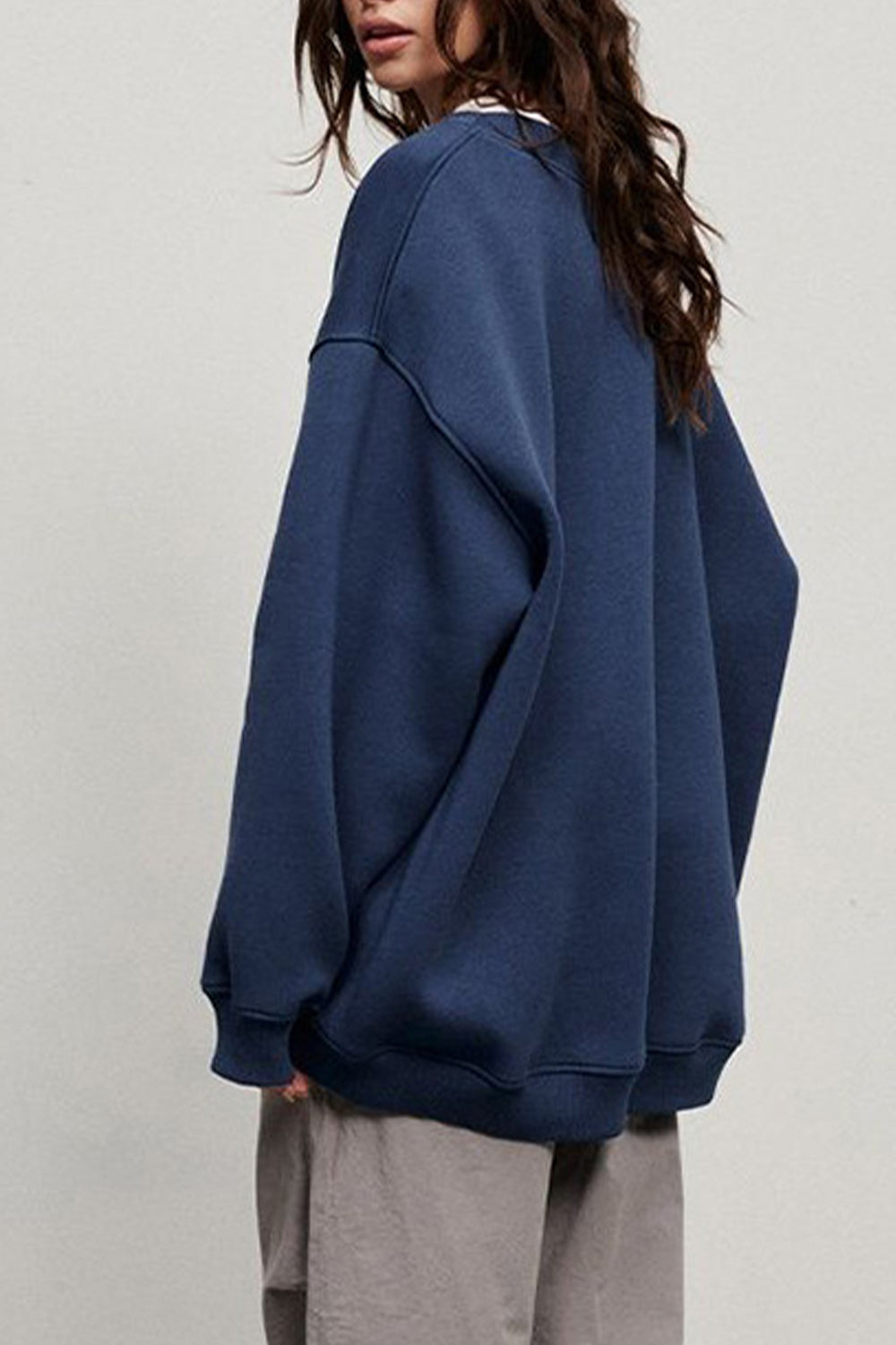 Oversized Fit Round Neck Sweatshirt