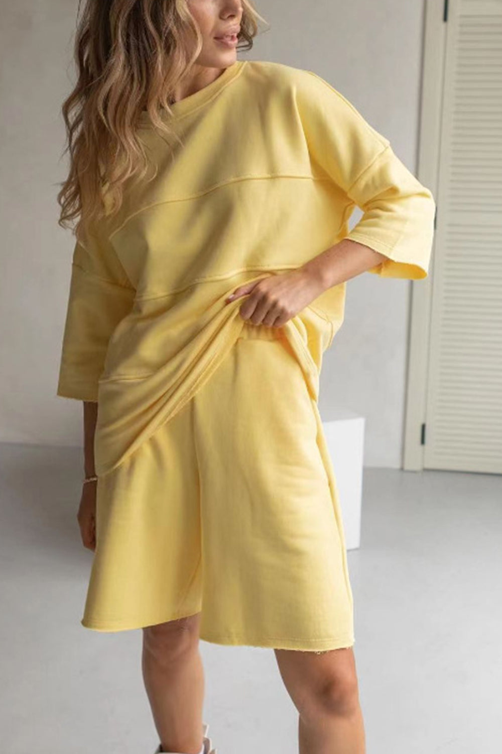 Long Sleeve Top and Shorts Set
