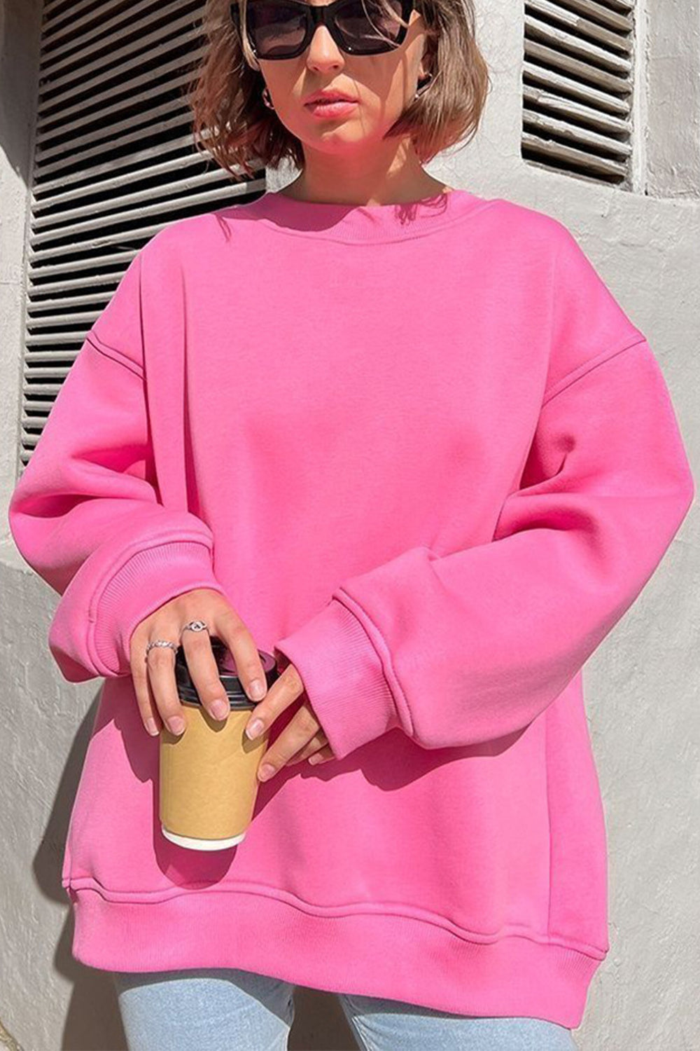 Oversized Fit Round Neck Sweatshirt