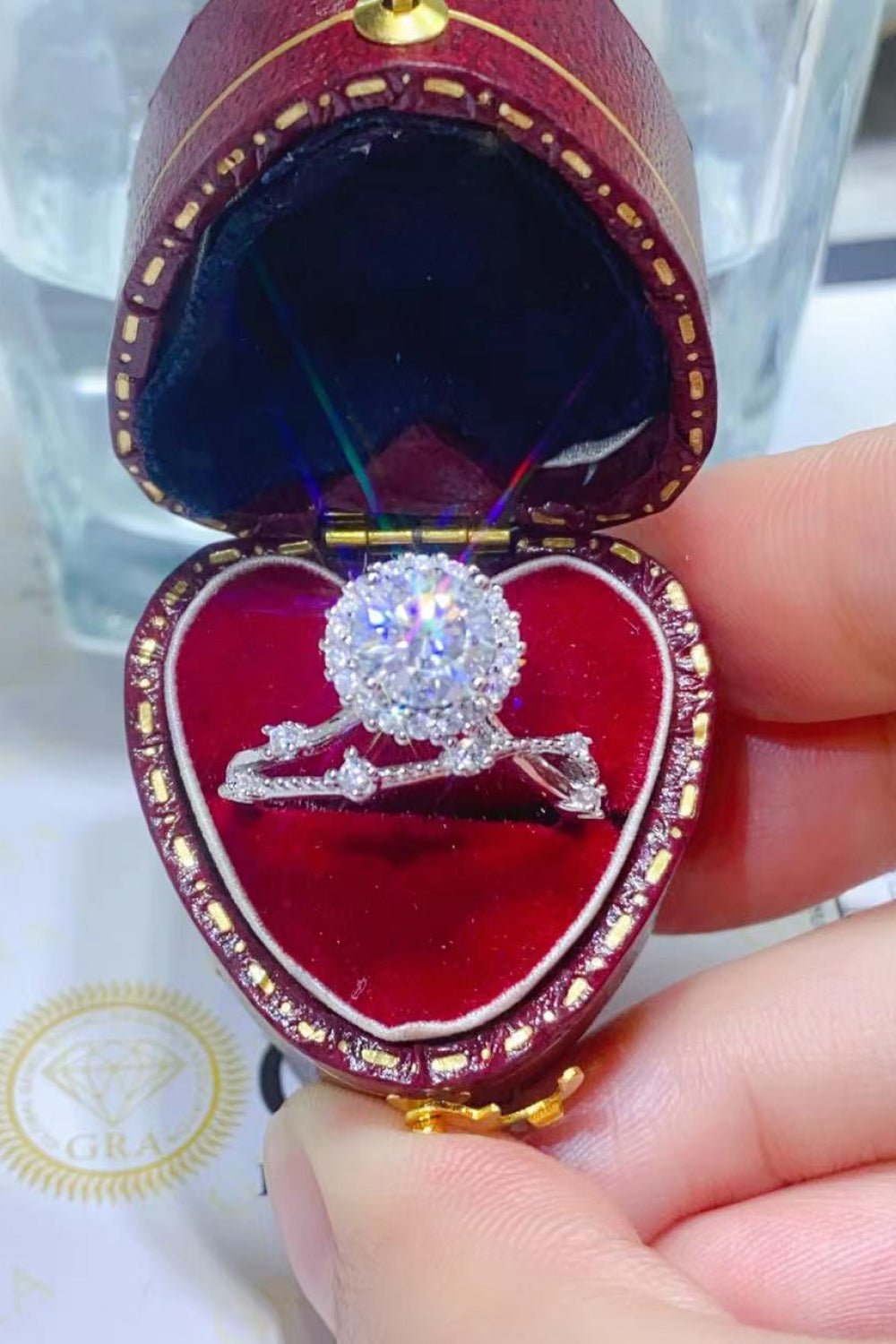 1 Carat Moissanite Platinum-Plated Ring - Quelle's BoutiQue