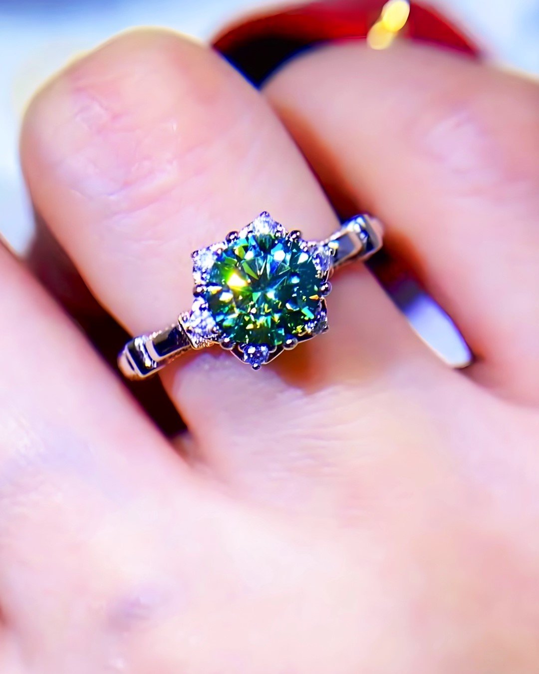 1 Carat Moissanite Sterling Silver Bloom Ring - Quelle's BoutiQue