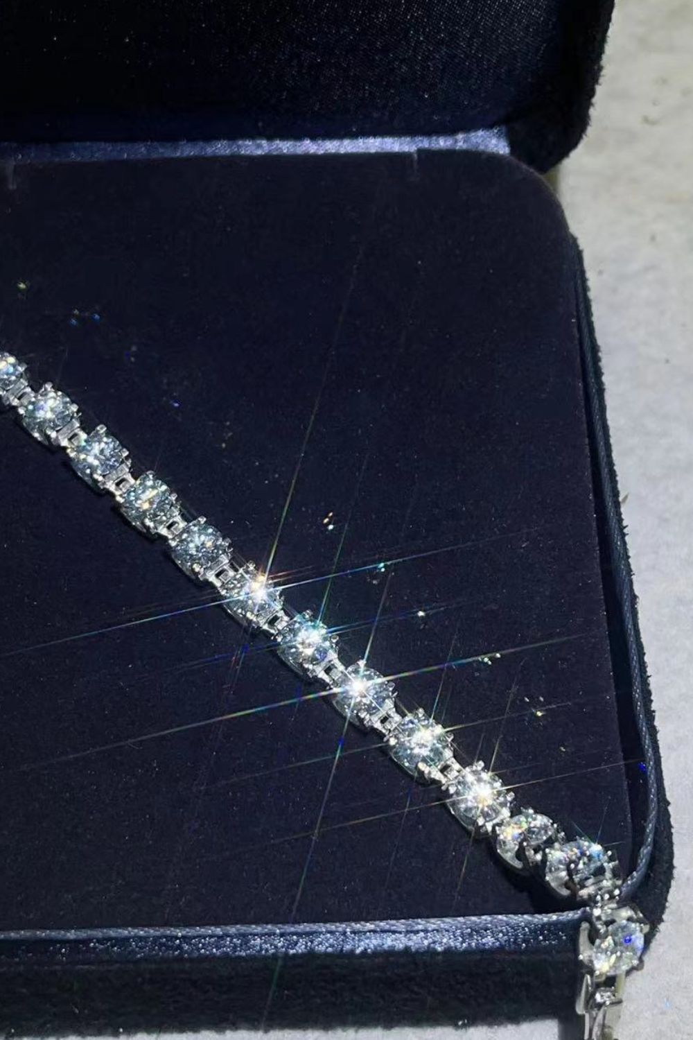 10 Carat Moissanite Platinum-Plated Bracelet - Quelle's BoutiQue
