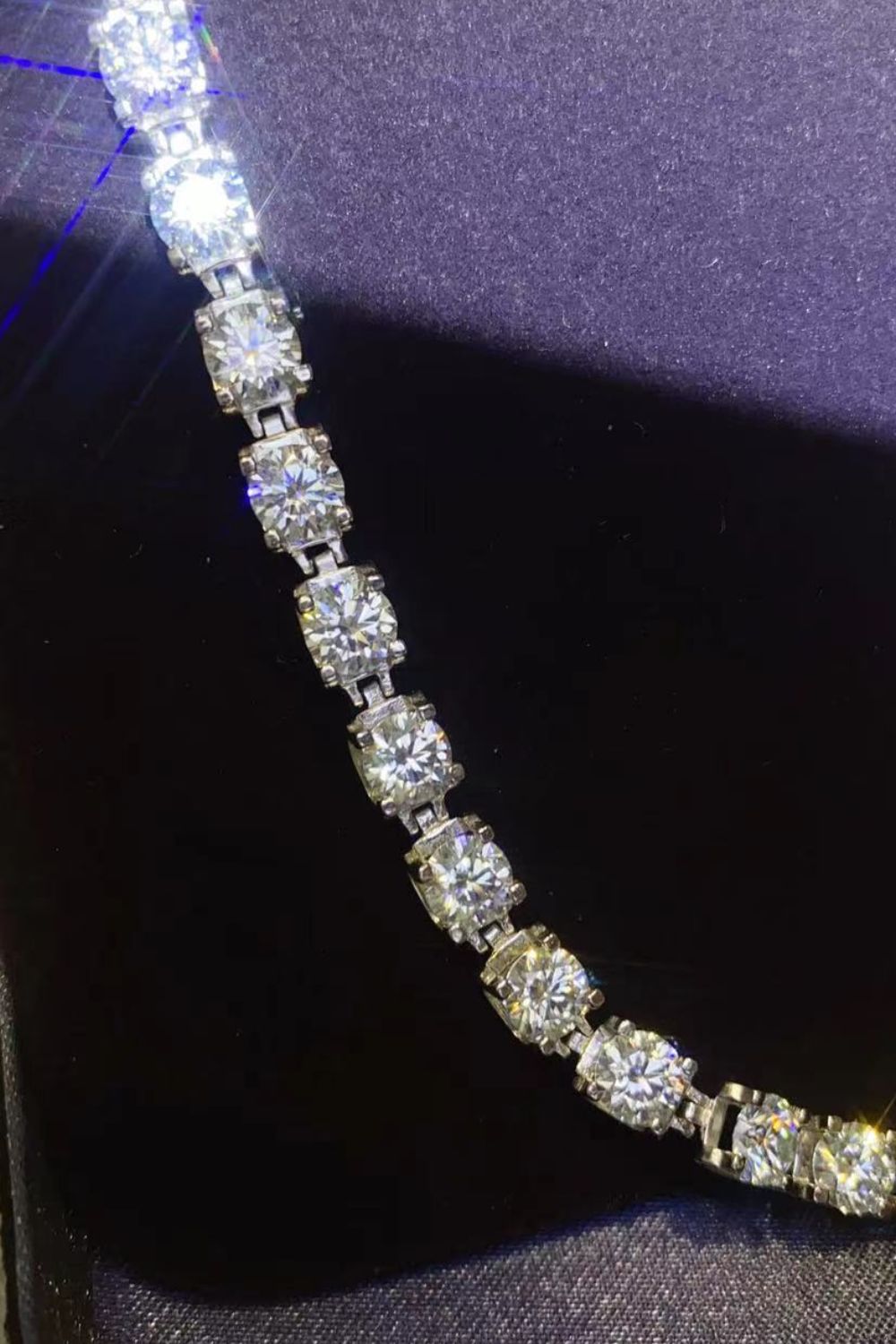 10 Carat Moissanite Platinum-Plated Bracelet - Quelle's BoutiQue