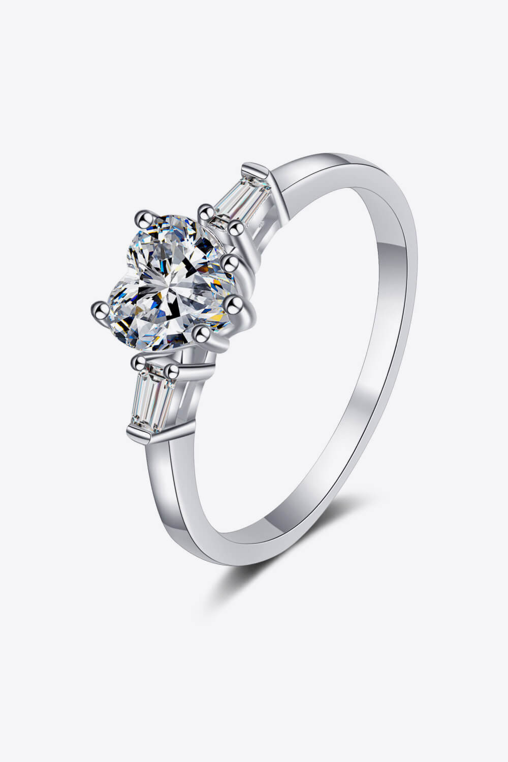 1.2 Carat Moissanite Heart Ring - Quelle's BoutiQue
