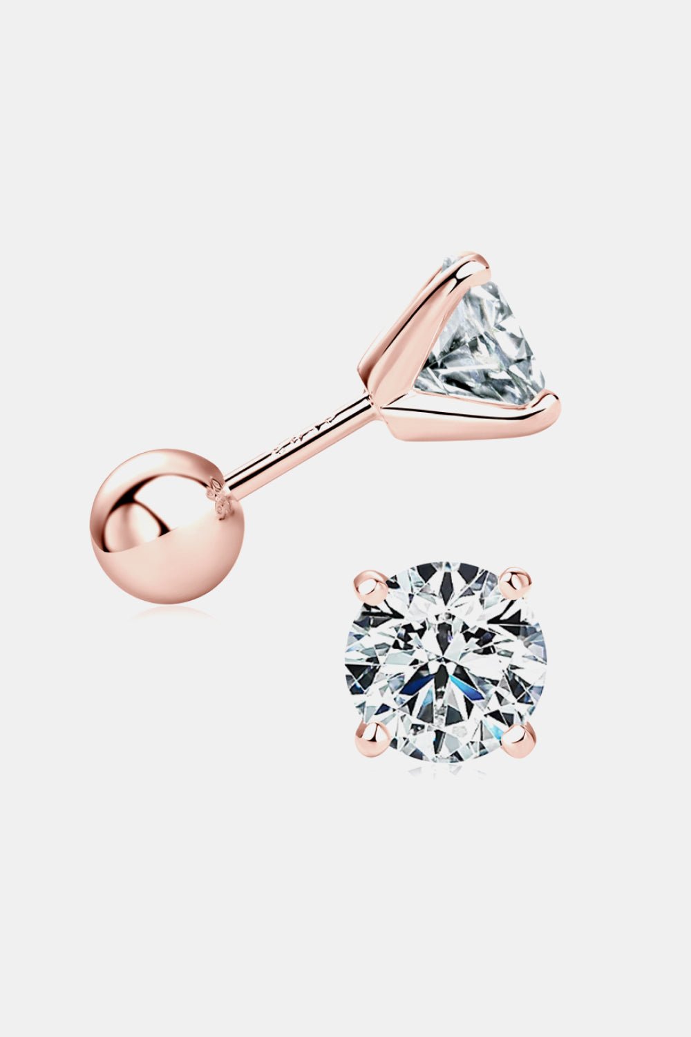 2 Carat Moissanite Sterling Silver Stud Earrings - Quelle's BoutiQue