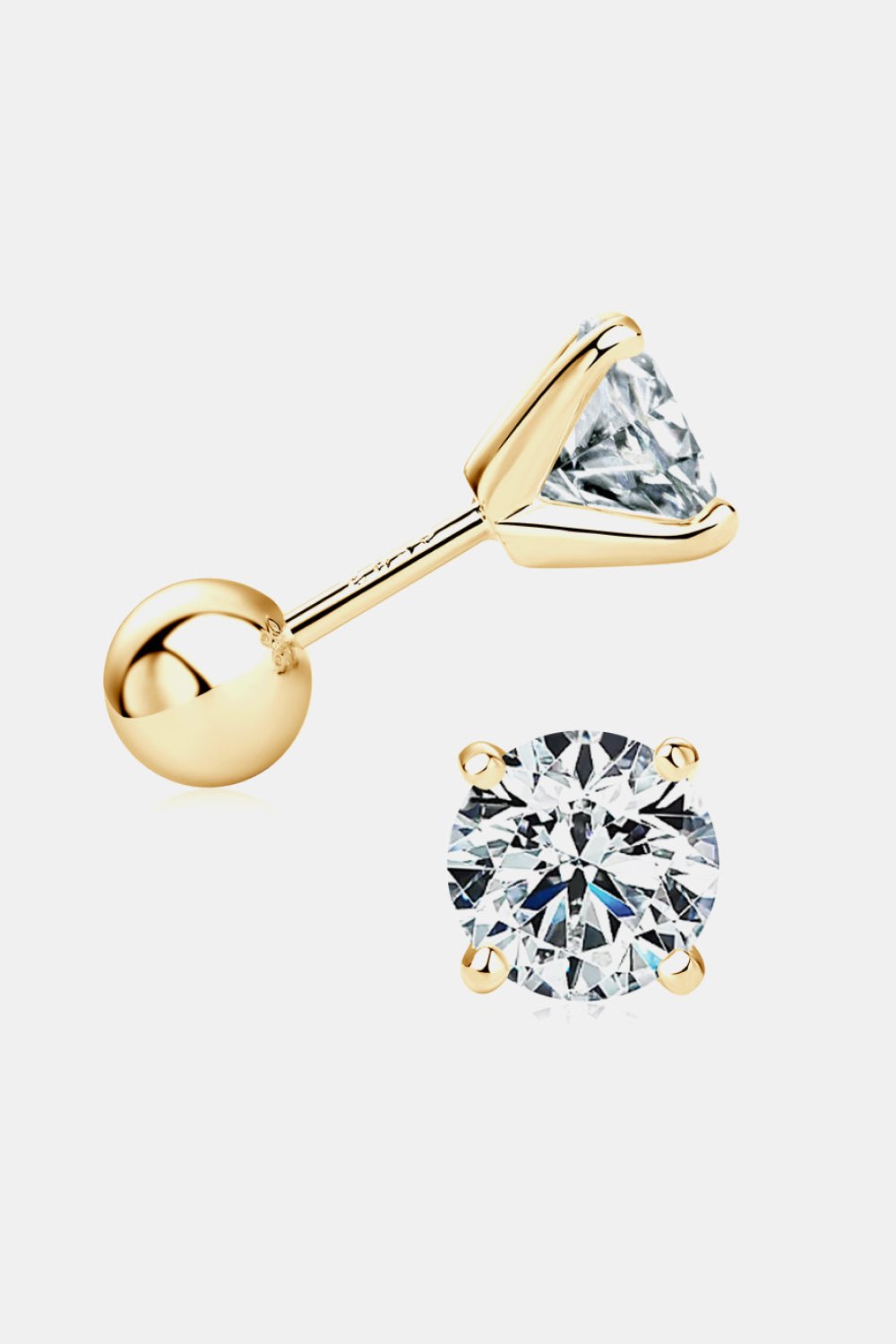 2 Carat Moissanite Sterling Silver Stud Earrings - Quelle's BoutiQue