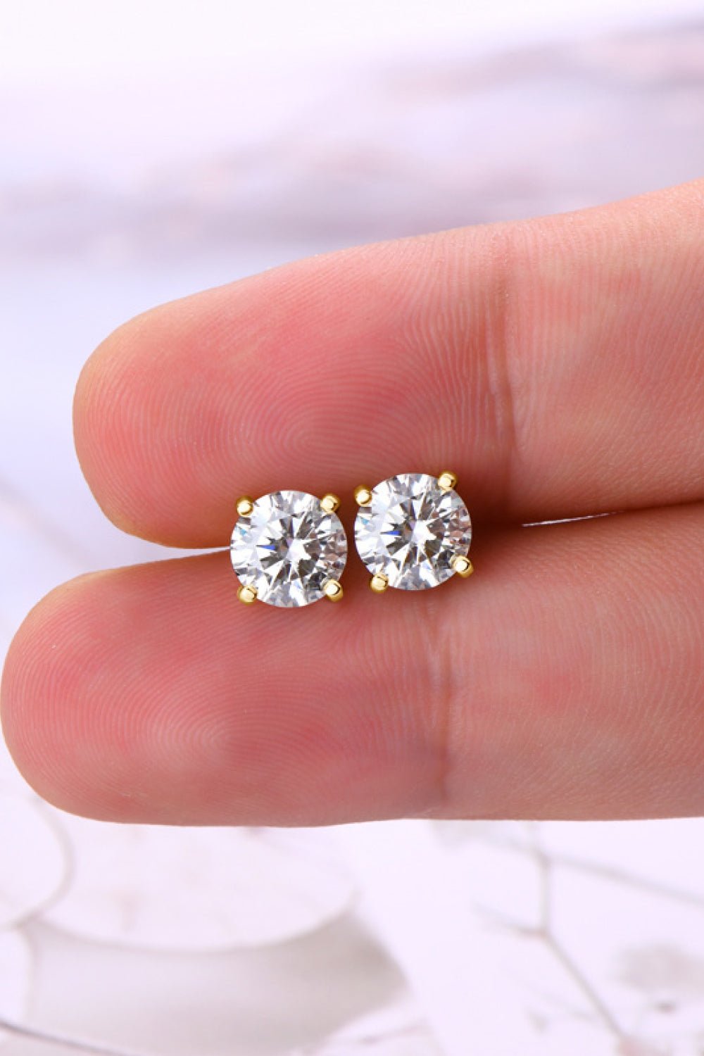 2 Carat Moissanite Sterling Silver Stud Earrings - Quelle's BoutiQue
