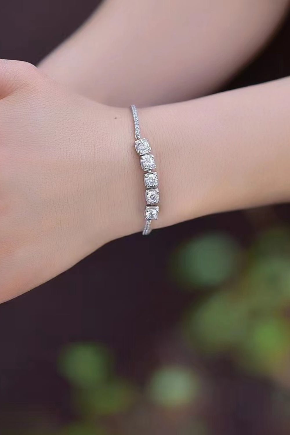 5 Carat Moissanite Sterling Silver Bracelet - Quelle's BoutiQue