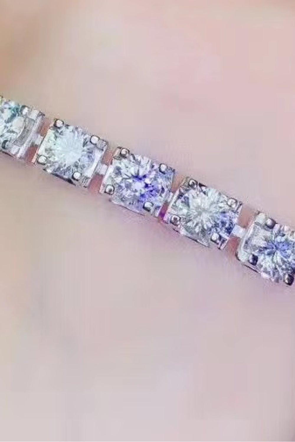 5 Carat Moissanite Sterling Silver Bracelet - Quelle's BoutiQue