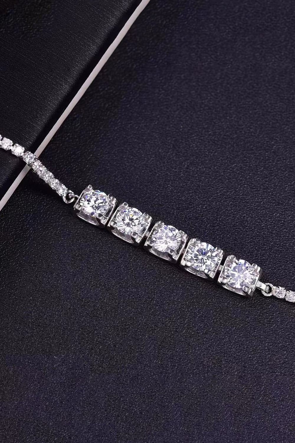 5 Carat Moissanite Sterling Silver Bracelet - Quelle's BoutiQue