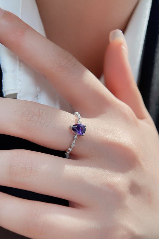 Amethyst & Sterling Silver Ring - Quelle's BoutiQue