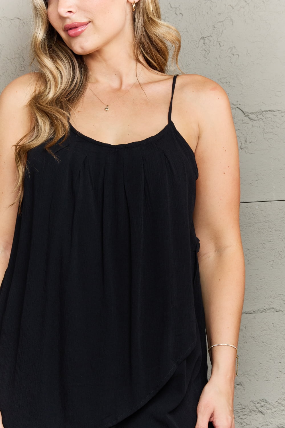 Black Tulip Hem Cami Top - Quelle's BoutiQue