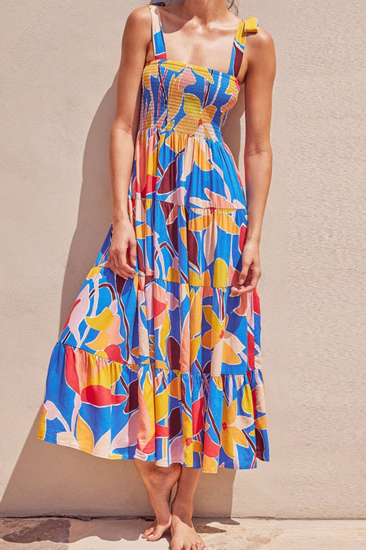 Bold Smocked Tiered Dress - Quelle's BoutiQue
