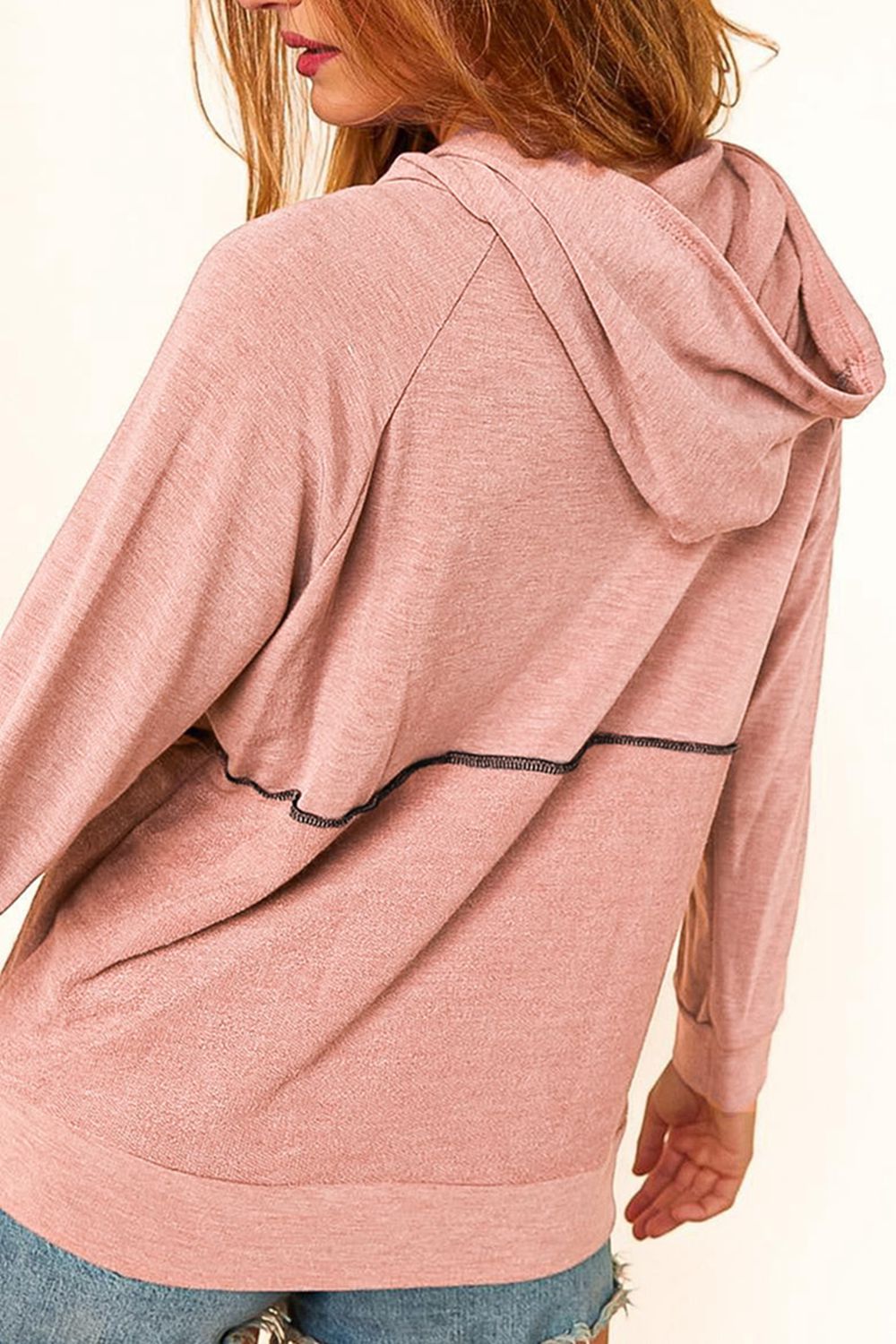 Buttoned Accent Long Sleeve Top - Quelle's BoutiQue