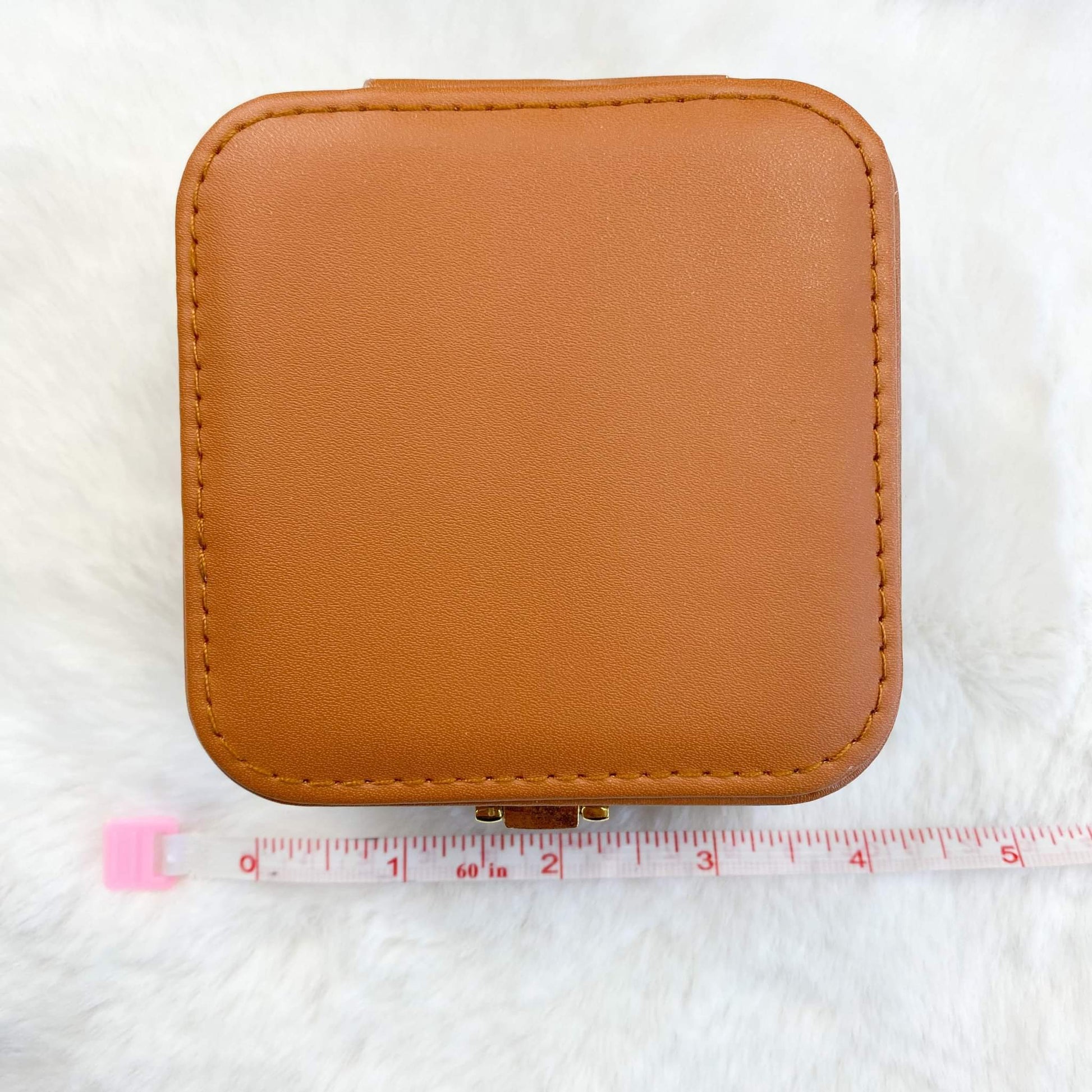 Clasp Closure Square Travel Jewelry Case - Quelle's BoutiQue