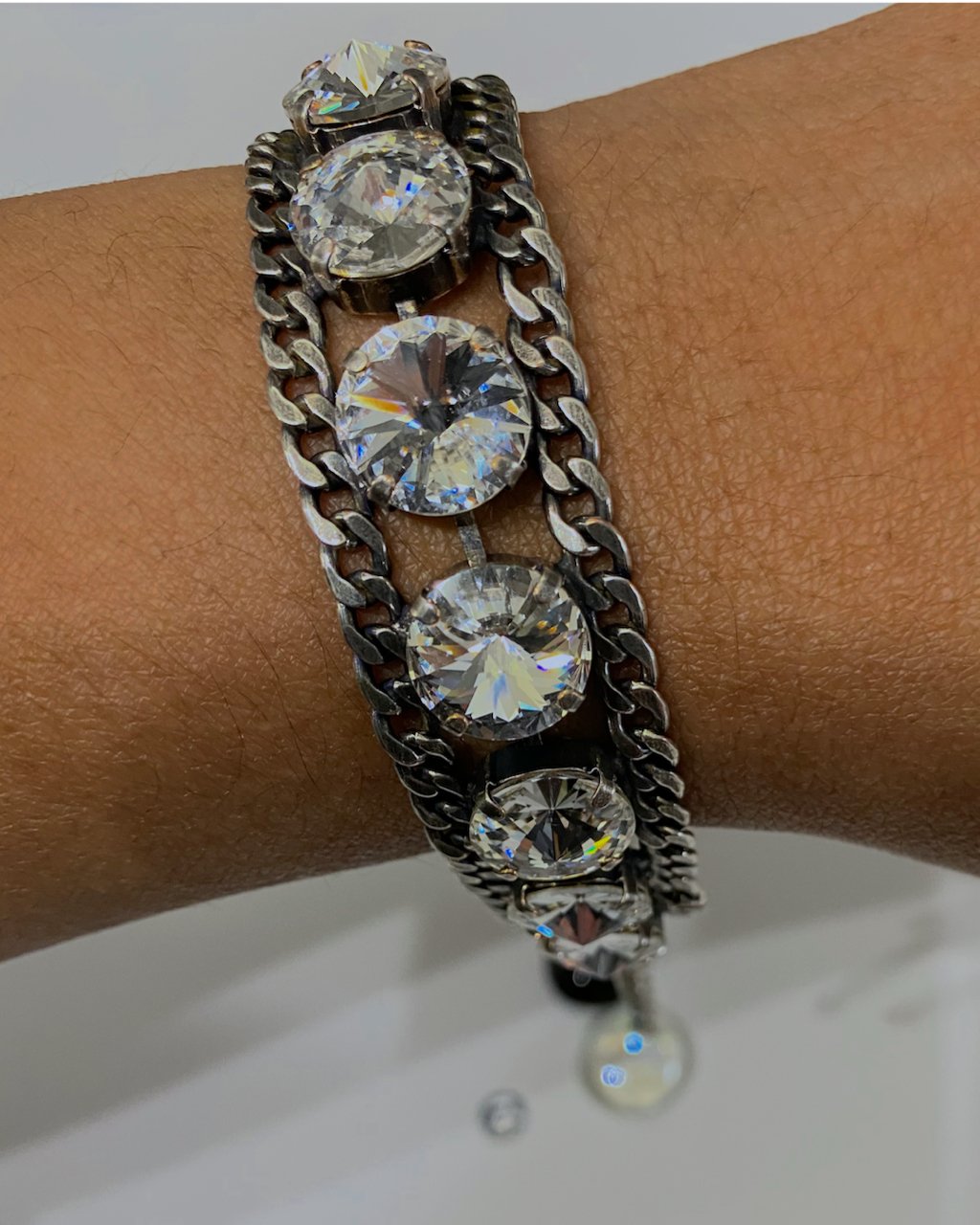Clear Crystal Elements Solitaire Bracelet - Quelle's BoutiQue