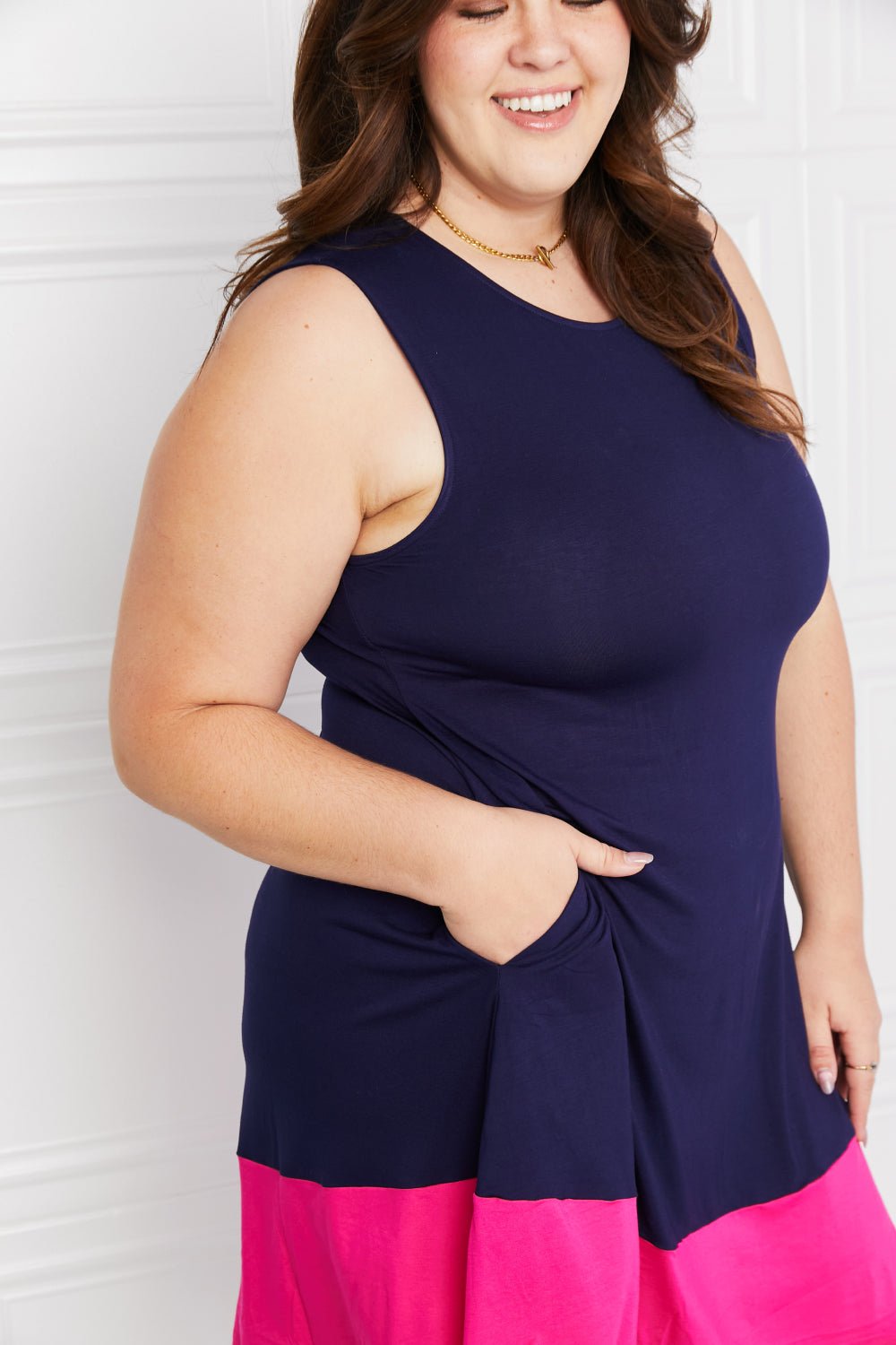 Color Block Sleeveless Mini Dress - Quelle's BoutiQue