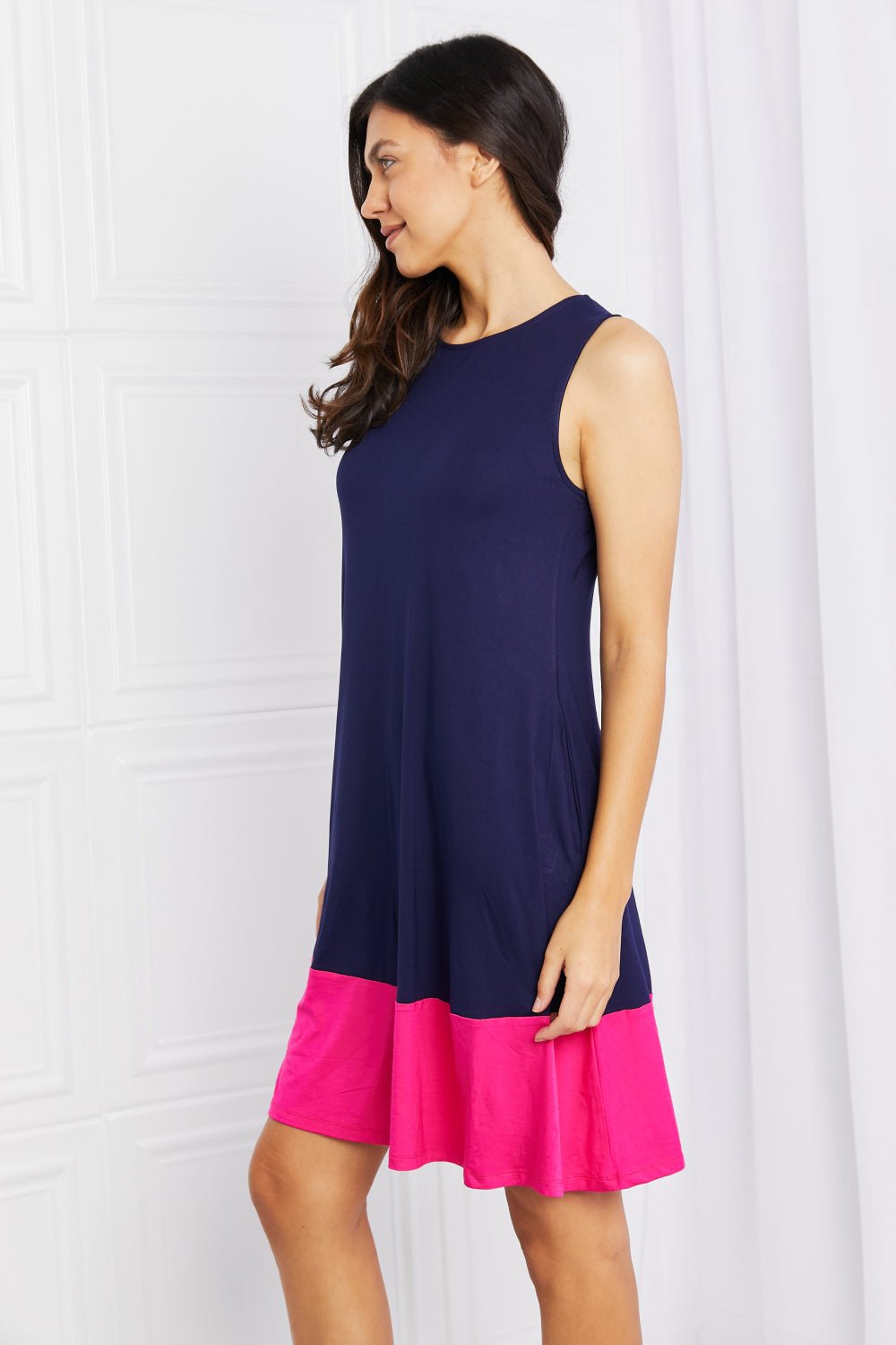 Color Block Sleeveless Mini Dress - Quelle's BoutiQue