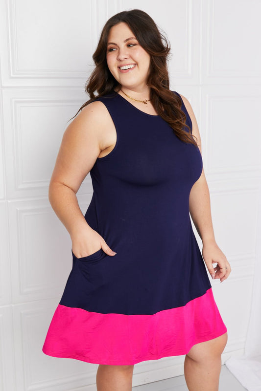 Color Block Sleeveless Mini Dress - Quelle's BoutiQue