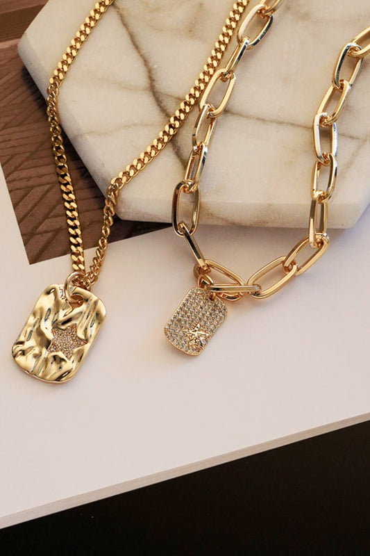Double Chain Pendant Necklace - Quelle's BoutiQue