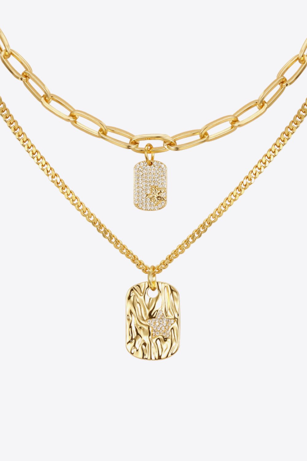 Double Chain Pendant Necklace - Quelle's BoutiQue