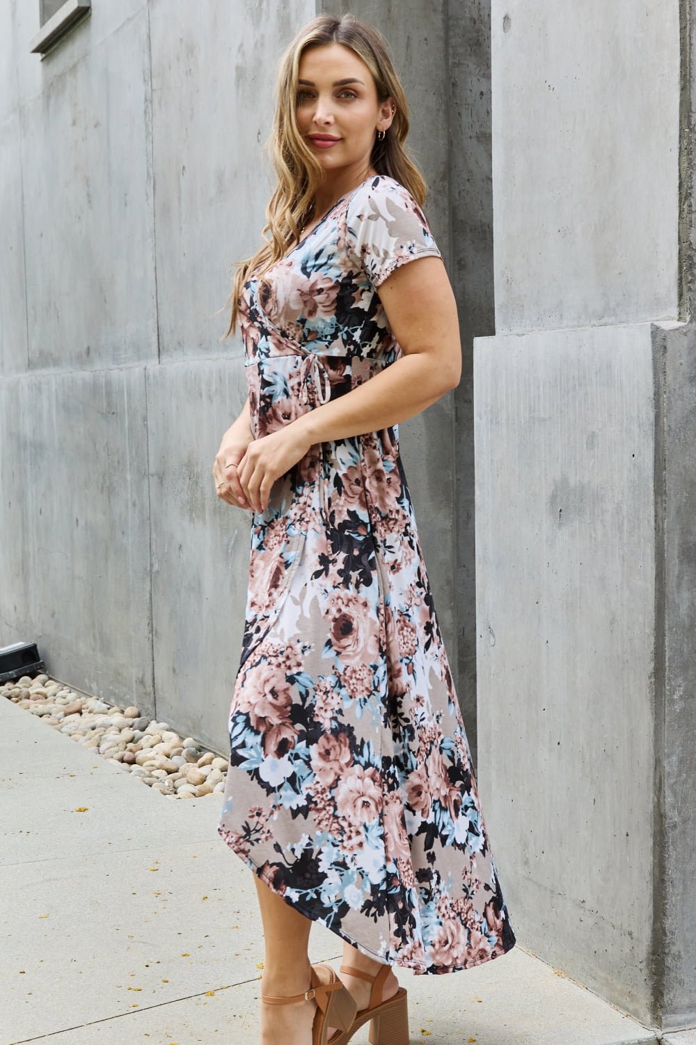 Floral Maxi Wrap Dress - Quelle's BoutiQue