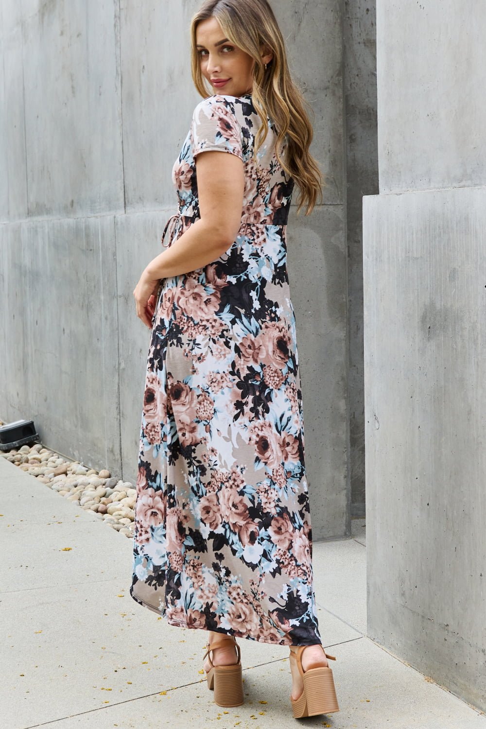 Floral Maxi Wrap Dress - Quelle's BoutiQue