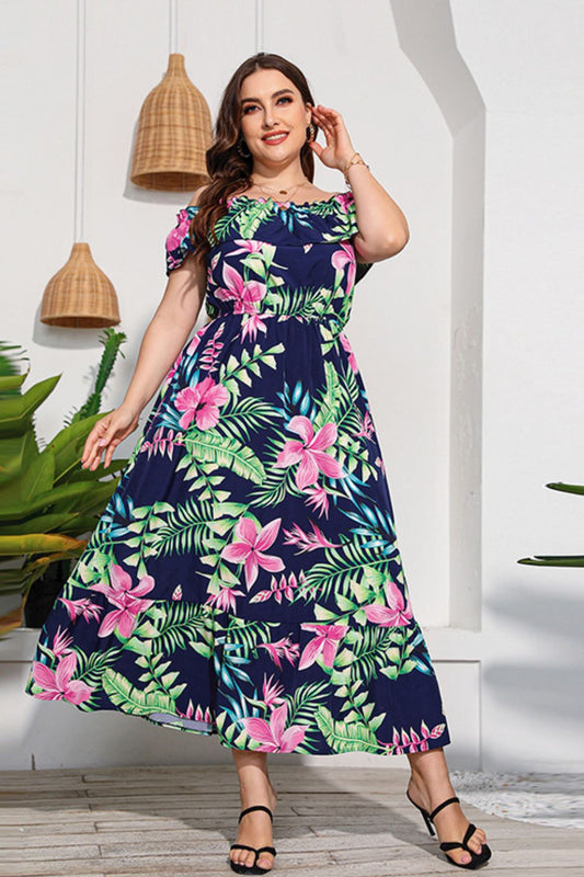 Floral Off-Shoulder Maxi Dress - Quelle's BoutiQue