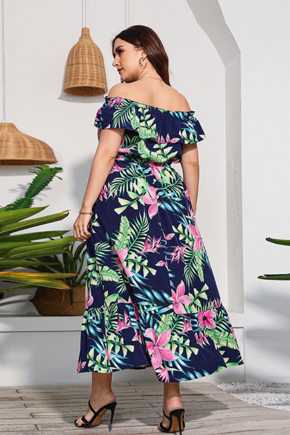 Floral Off-Shoulder Maxi Dress - Quelle's BoutiQue